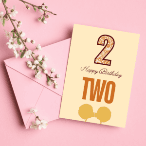2 years old Birthday Card