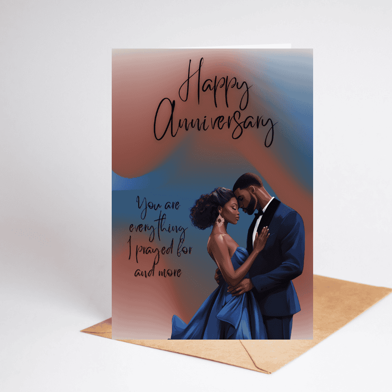Happy Anniversary card, Personalised card - Image 3