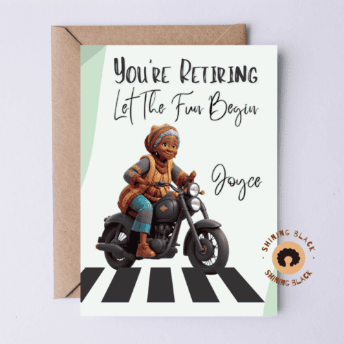 Retirement card for her, Personalised card
