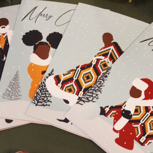 Black Family Christmas - 4/8Card Pack (A6 size)