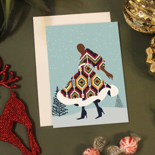 Dancing Black Christmas Woman