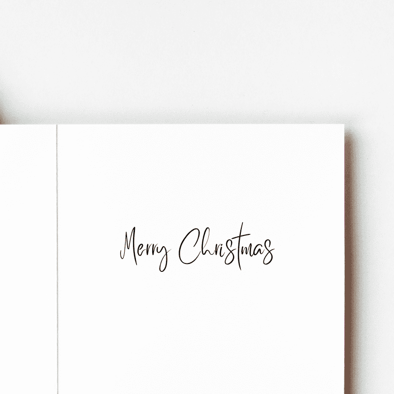 Black Santa Christmas Card - Personalised Card - Image 2