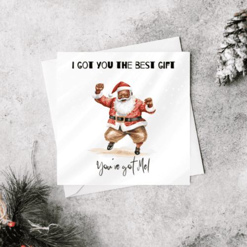 Black Santa - Humour/Funny Christmas Card/ Single/Packs