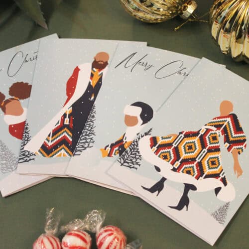 Multiracial/Mixrace Family Christmas Card Pack (A6)