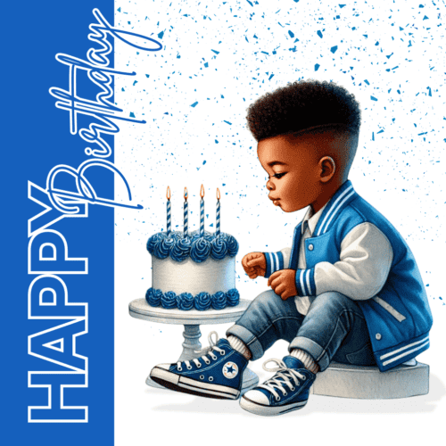 Boy in Blue - Happy Birthday