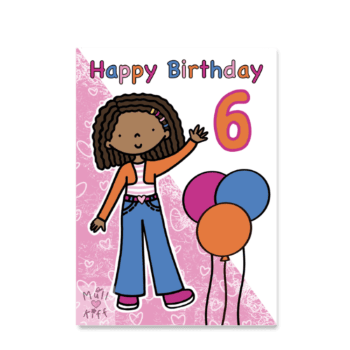 yound brown girl with twist locks afro hair pink top and jeans