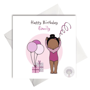 gymnastic card for girls