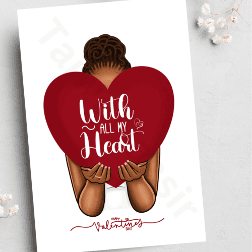 Valentines card - with all my heart