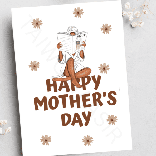 Black Mother's Day card