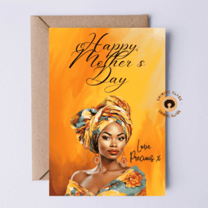 Personalised Mother's Day Card/African headwrap card