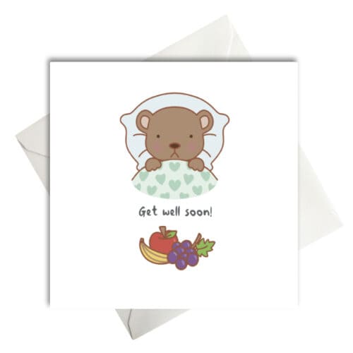 bear fruit grapes apple banana bed get well soon