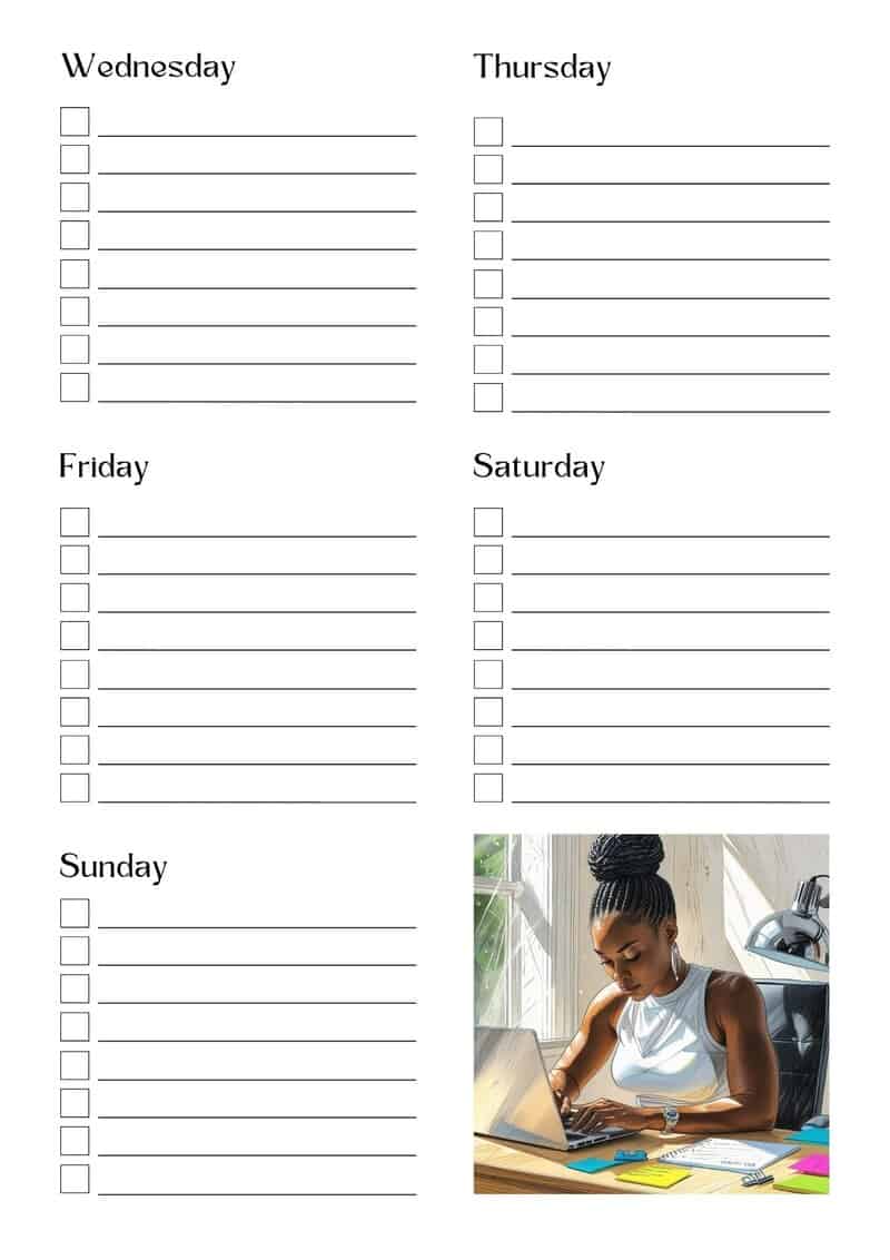 Digital Weekly to do list A4 - Image 4