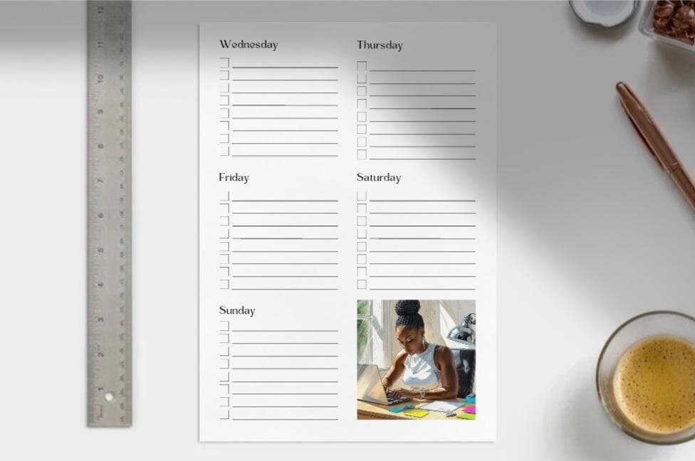 Digital Weekly to do list A4 - Image 2