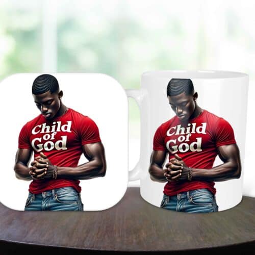 Child of God, 11oz Mug & Coaster Set, Christian Mug, Christian Coaster