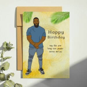 Nathaniel Black Man Birthday Wishes Greeting Card