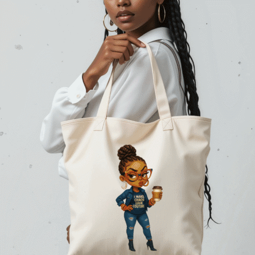 Tote Bag - Black woman - I make chaos look couture
