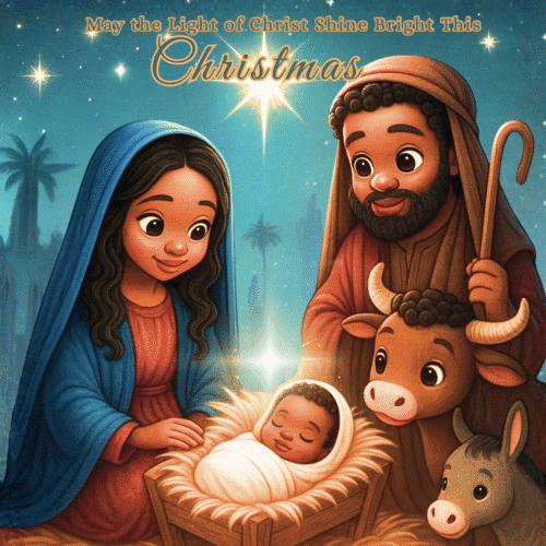 Cute Nativity | Religious Christmas Greeting | Christian Nativity
