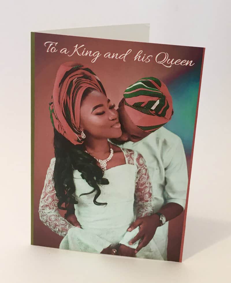 King and His Queen Engagement & Wedding Card