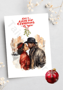 Christmas card - Black Couple