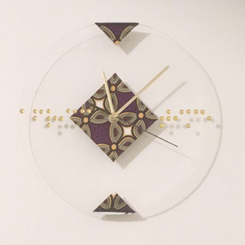 Ankara 12 Acrylic Clock - with braille