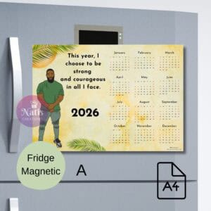 Magnetic Fridge Calendar 2026 – Various designs - A4 Size, Thick Glossy Magnetic Paper, Year Planner for Home & Office