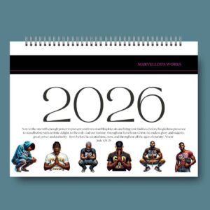 2026 A4 Wall Calendar, Bible Scripture Calendar, For Him