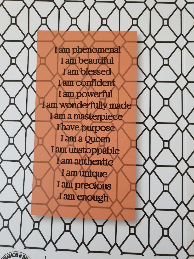 Black joy Afro Queen - Affirmation Notebook - Image 2