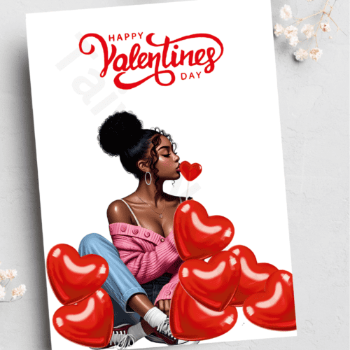 Valentines card - lollipop