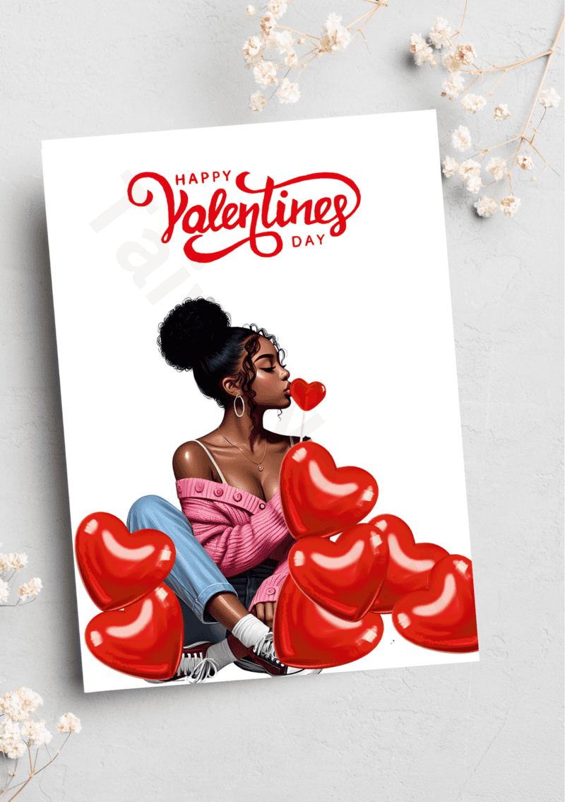 Valentines card - lollipop