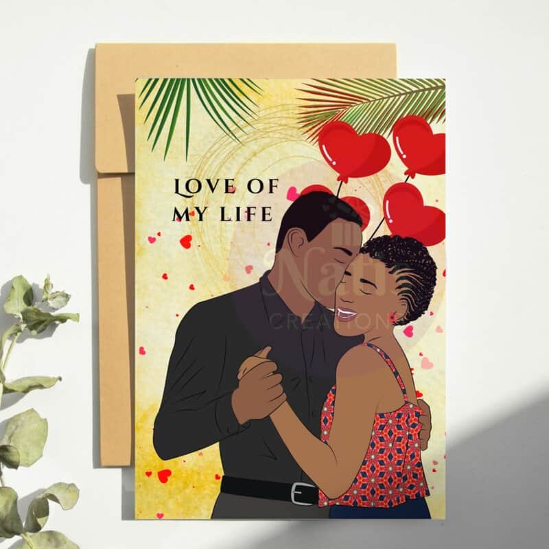 Black Couple Valentines Day/ Anniversary Card, Dancing Couple – The ...