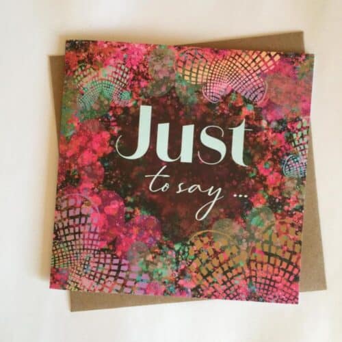 Just to say ...