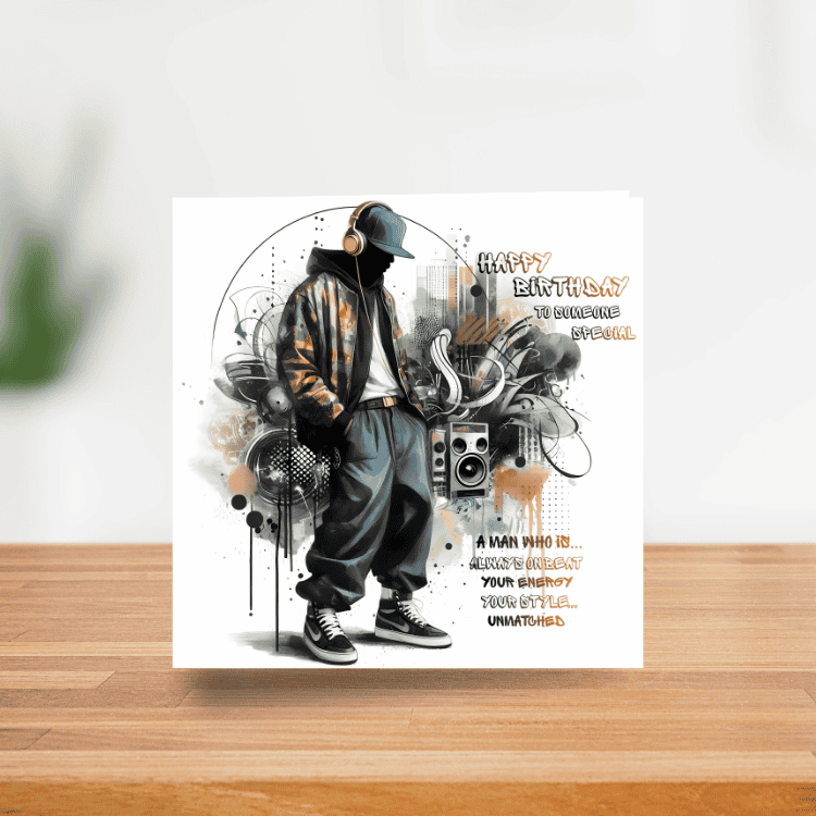 Hip Hop Birthday Card: Urban Graffiti Art, Teen Boy Gift - Image 7