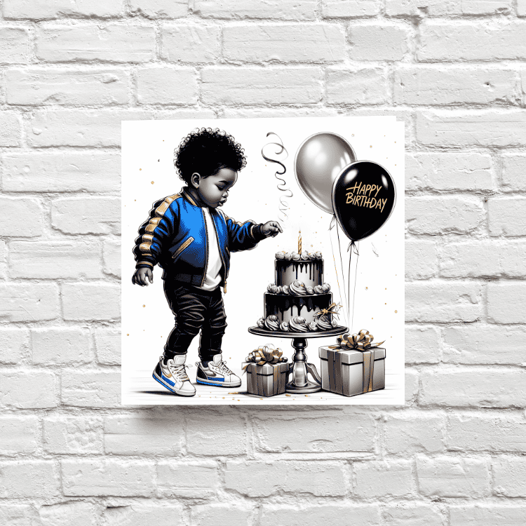 Black Boy Birthday Card, Melanin Boy, African American Gift For Son - Image 6