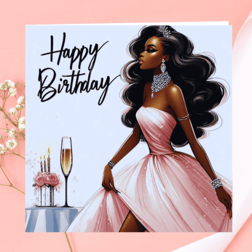 Black Girl Magic Greeting Card: Ethnic Blank Card by Melana Blac