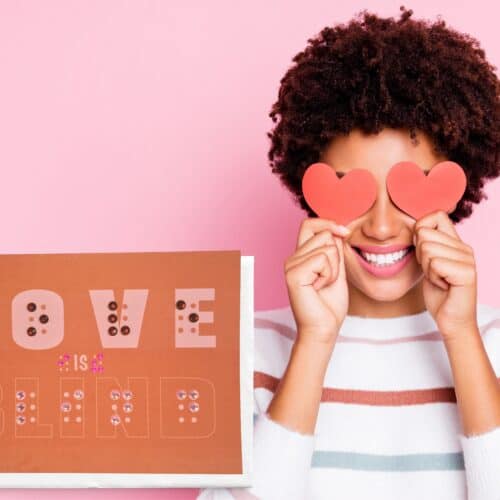 Love Is Blind Braille Card