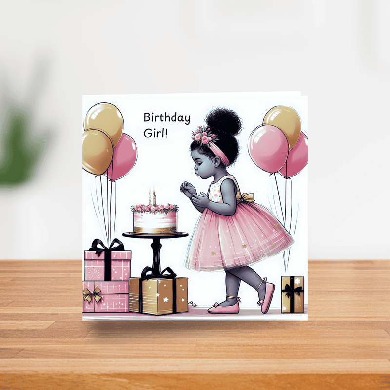 Black Girl Birthday Card: Melana Blac Art Greeting Card - Image 4