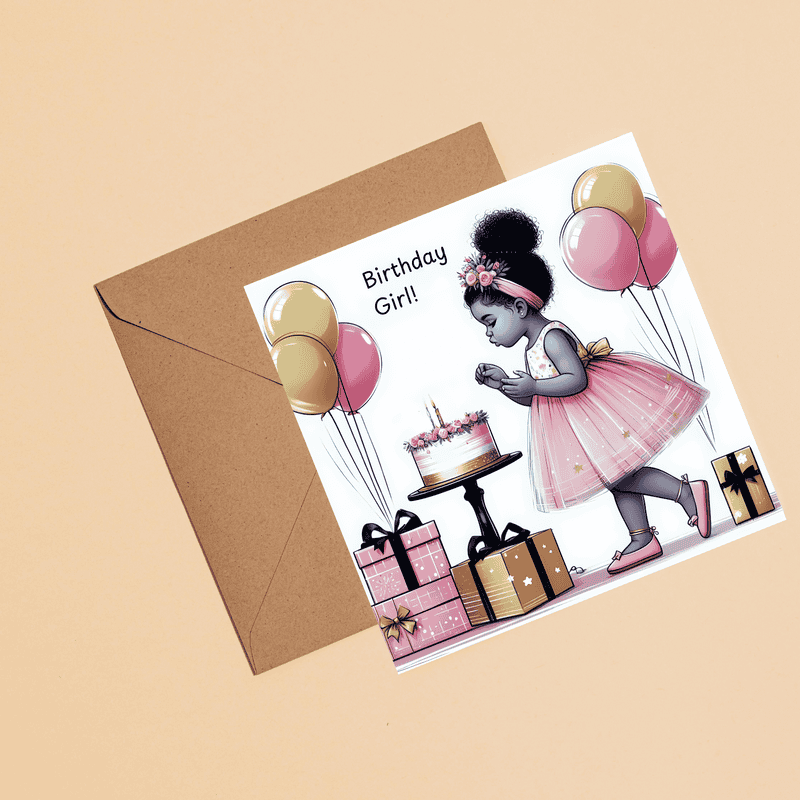 Black Girl Birthday Card: Melana Blac Art Greeting Card - Image 5