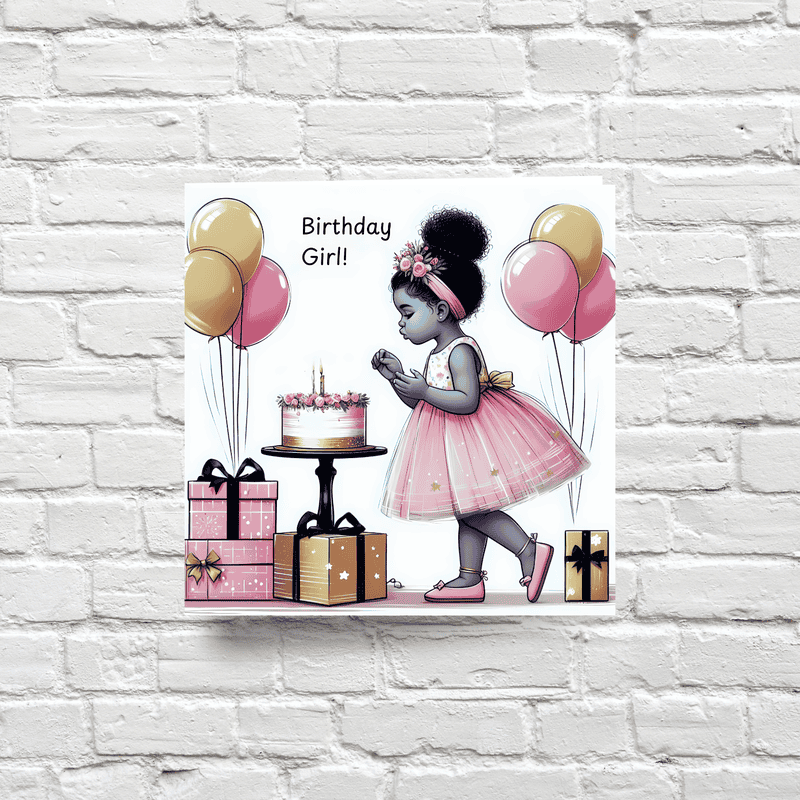 Black Girl Birthday Card: Melana Blac Art Greeting Card - Image 6