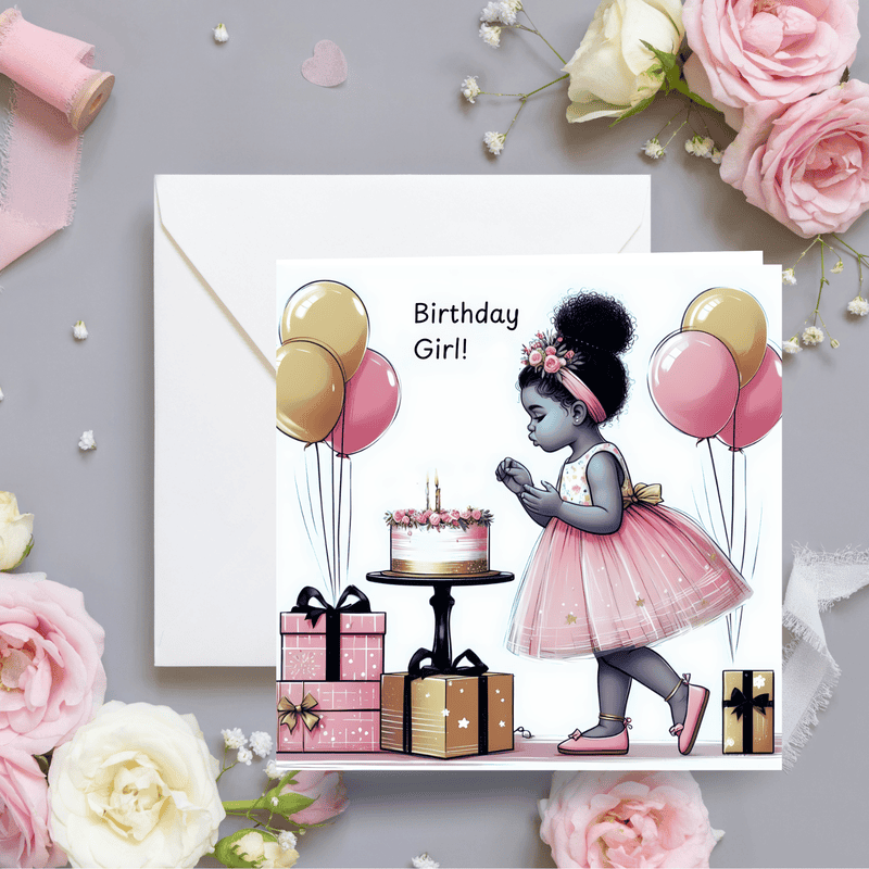 Black Girl Birthday Card: Melana Blac Art Greeting Card - Image 7
