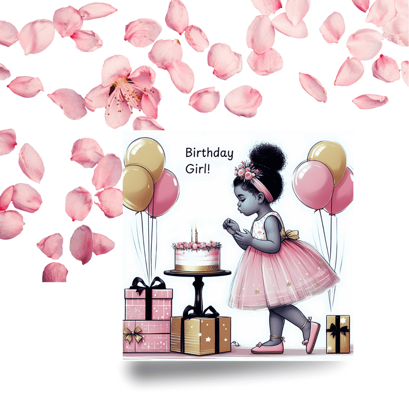 Black Girl Birthday Card: Melana Blac Art Greeting Card - Image 8
