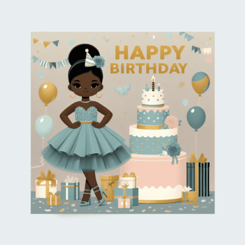 Black Girl Birthday Card, Melanin Girl, African American Gift For Daughter, Niece
