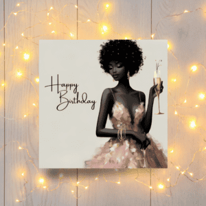 Elegant Black Woman Birthday Card | Melana Blac Design
