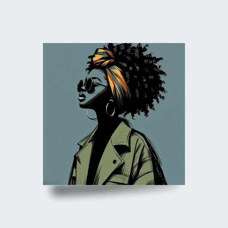 Black Woman Greeting Card: Afro Queen - Melana Blac Art - Image 8