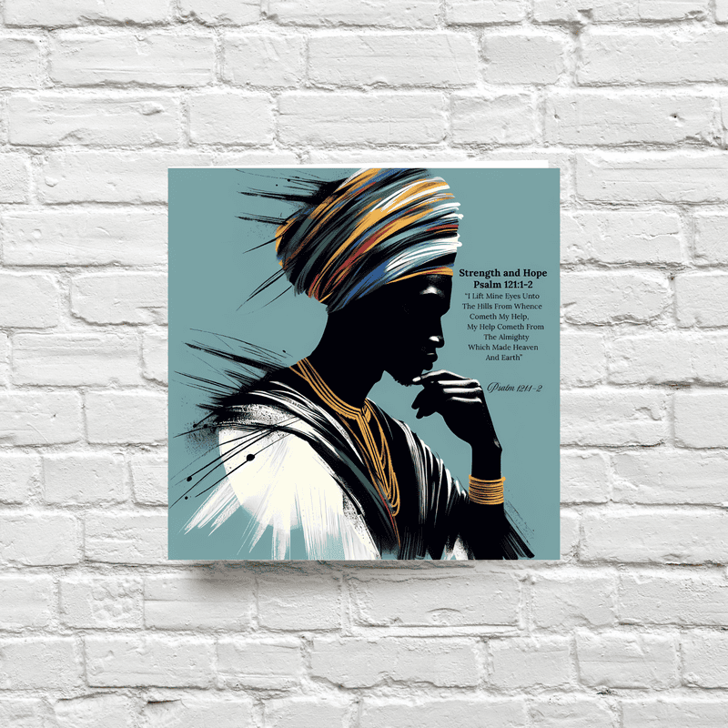 Black Man Biblical Card: Strength and Hope Blank Card - Image 7