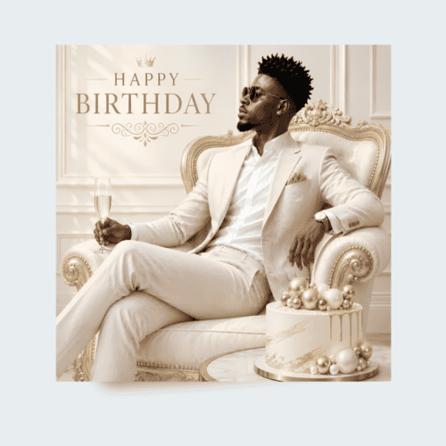 Black King Birthday Card: African American Husband, Father, Friend