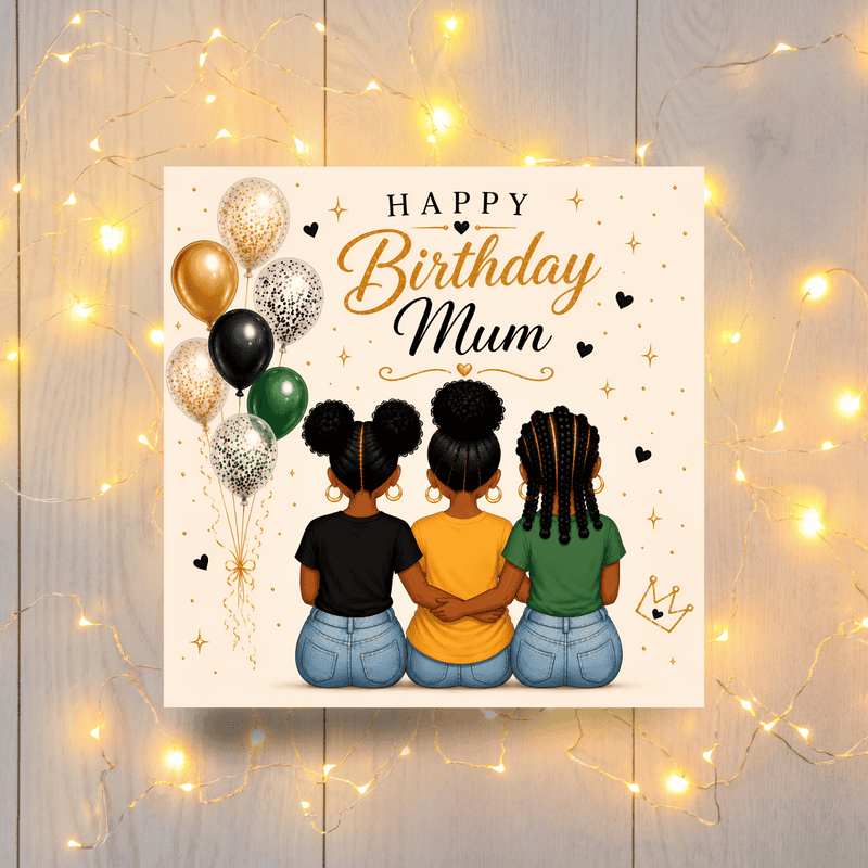 Birthday Card For Mum from Daughters | African American Special Card - Image 2