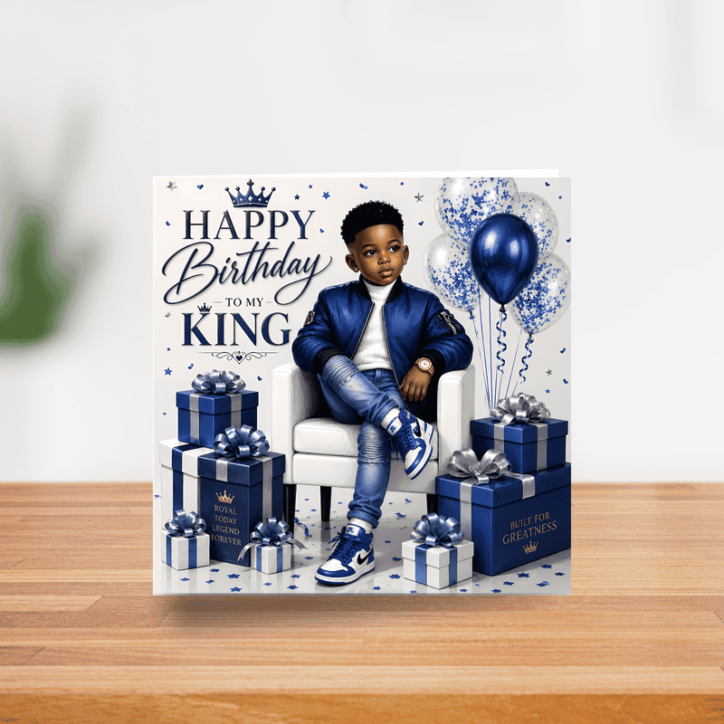 Black Boy Birthday Card, Melanin Boy, African American Gift For Son - Image 3