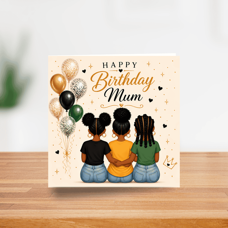 Birthday Card For Mum from Daughters | African American Special Card - Image 3