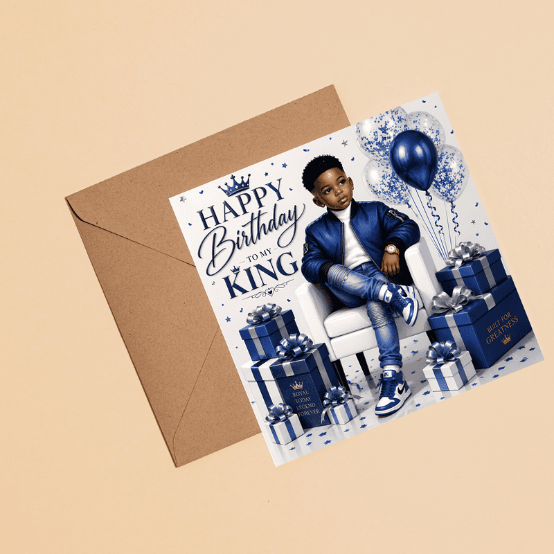 Black Boy Birthday Card, Melanin Boy, African American Gift For Son - Image 4