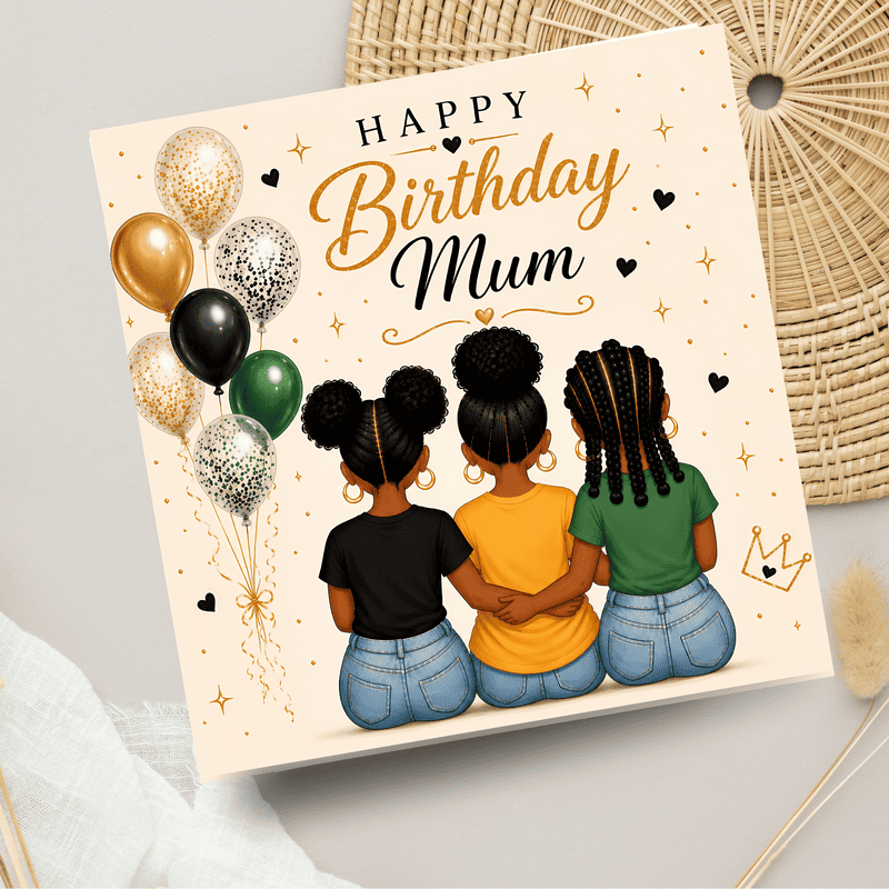 Birthday Card For Mum from Daughters | African American Special Card - Image 6